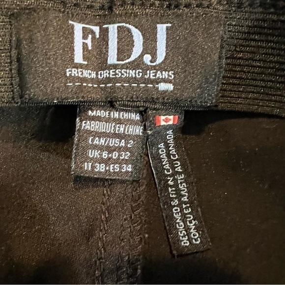 French Dressing Jeans FDJ Brown Slim Pull On Pants Size 2 - Picture 7 of 7